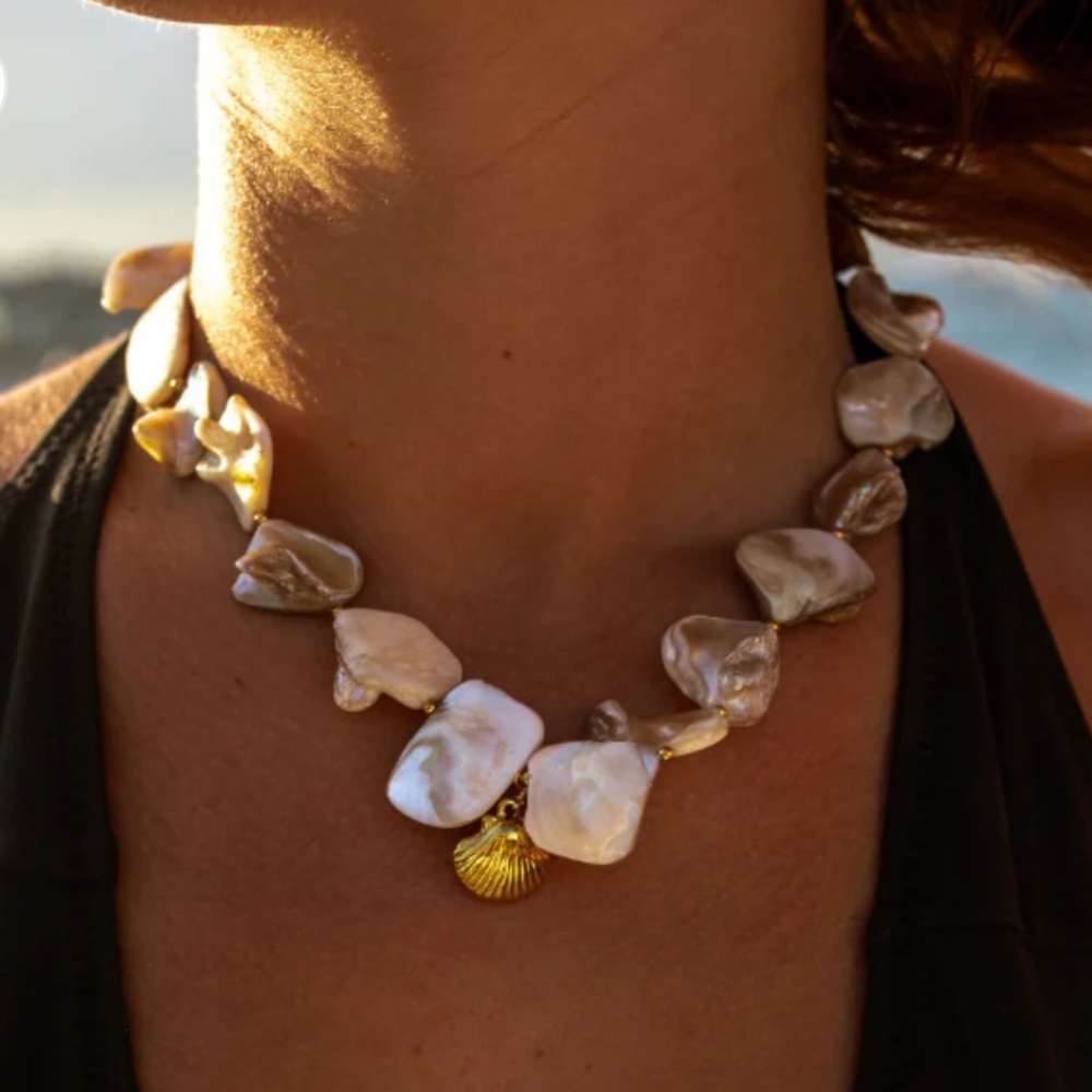 ALCO JEWELRY Calico Shell Necklace | Water, Sweat Resistant